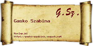 Gasko Szabina névjegykártya