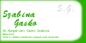 szabina gasko business card